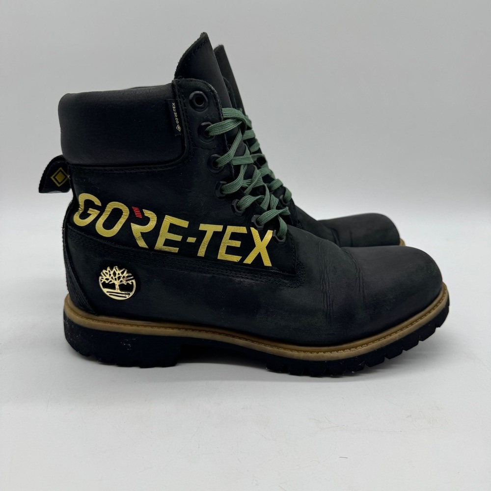 Timberland Black and Green Gore-Tex Boots